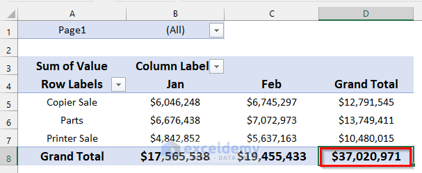 Clicking on Bottom-Rightmost Cell of Pivot Table to Reverse Pivot Table