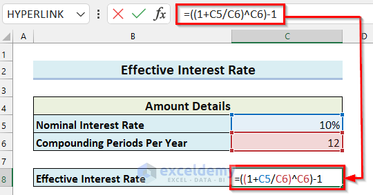 Using Goal Seek in Excel for Effective Interest Rate