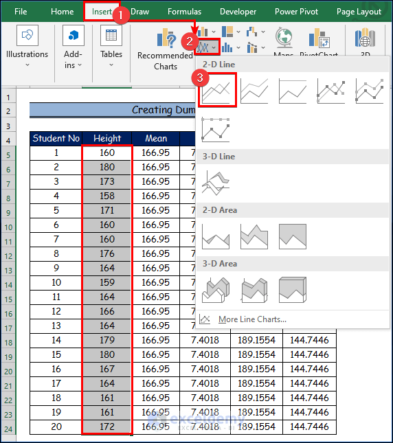  Combining Functions to Make a Control Chart in Excel