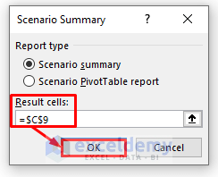 Create Scenario Summary Report in Excel