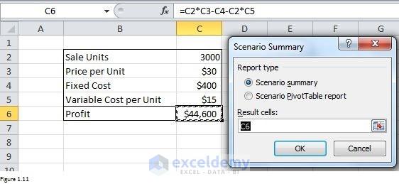 Scenario Manager in Excel Image 11