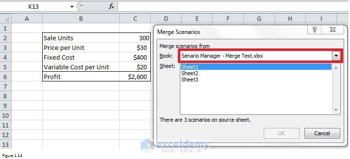 Scenario Manager in Excel Image 13