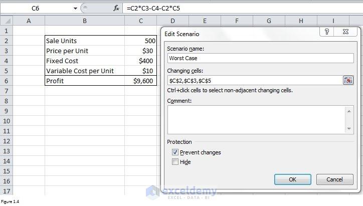 Scenario Manager in Excel Img 4
