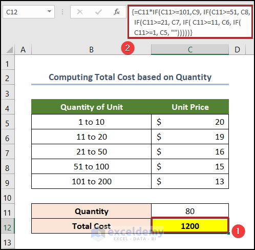 Computing Total Cost