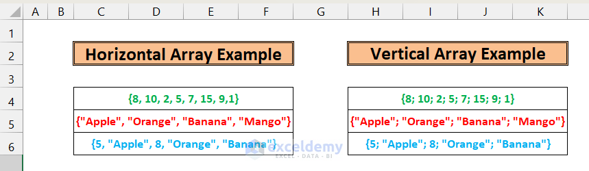 What is an array in excel