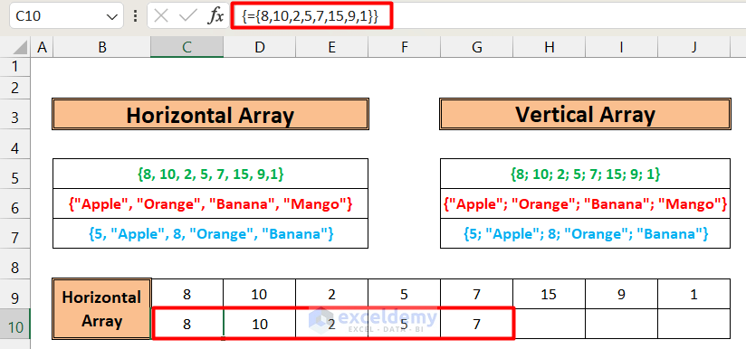 What Is an Array in Excel? (5 Ideal Uses) - ExcelDemy
