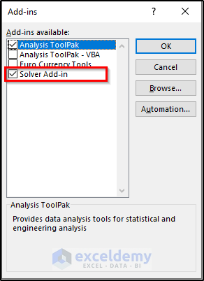 excel add-in box