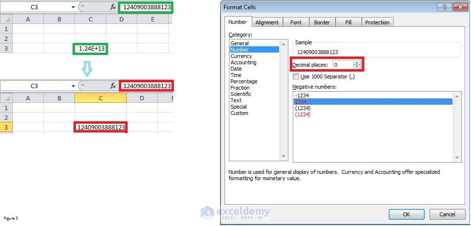 Formatting Large Number As Scientific Notation, Excel limitations