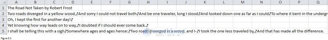 Import data from word to excel figure 3.1