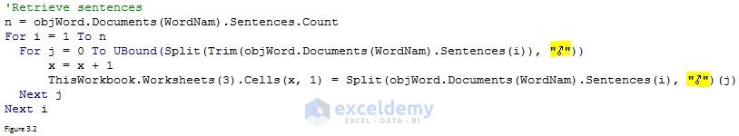Import data from word to excel figure 3.2