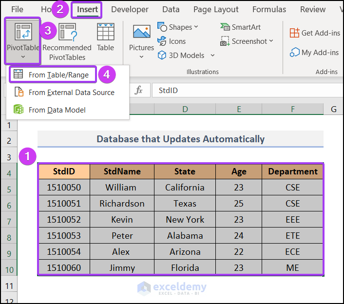 How to Create a Database in Excel That Updates Automatically