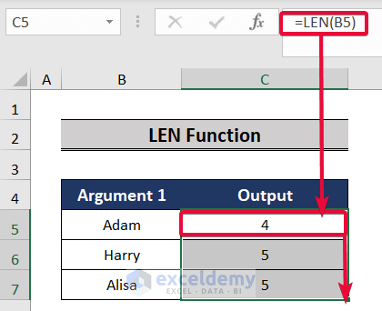 len function, a top excel functions and features for management consultants