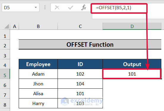 offset function, a top excel functions and features for management consultants