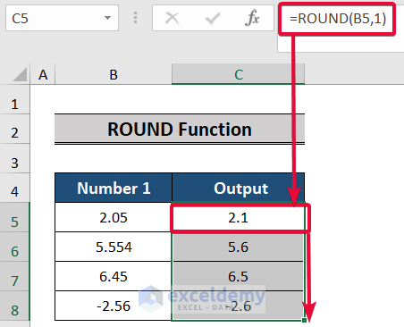 round function, a top excel functions and features for management consultants