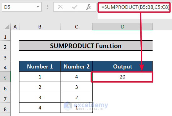 sumproduct function, a top excel functions and features for management consultants