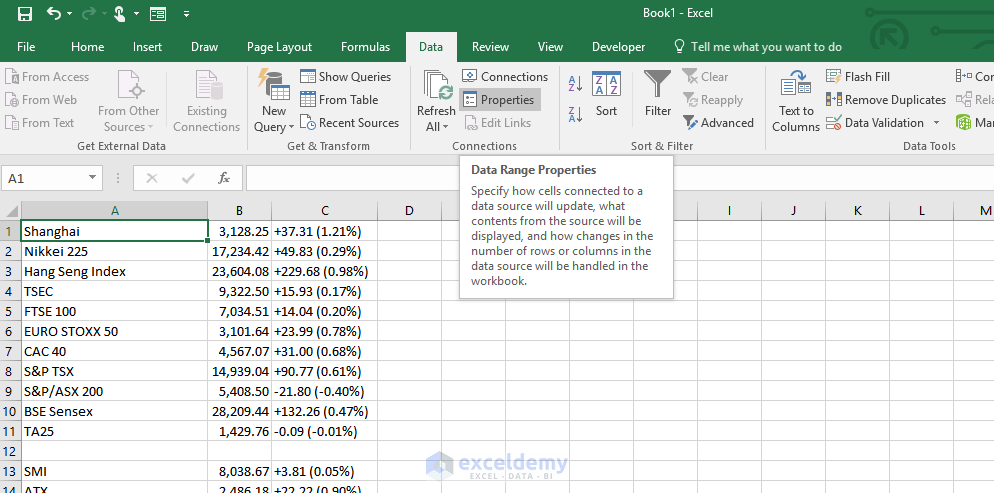 Extract Data, Website, Excel