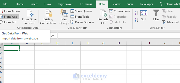 Extract data, Website, Excel