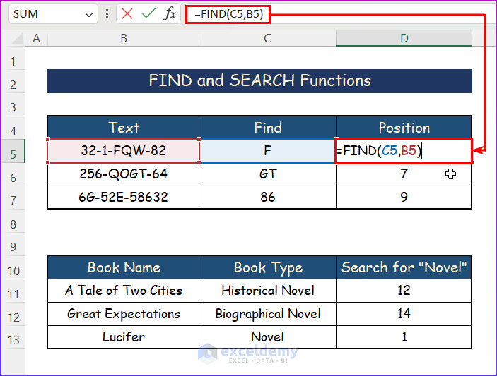 Utilizing FIND Substring Function