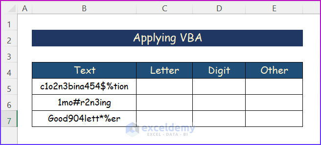 Applying VBA to Use Substring Function in Excel