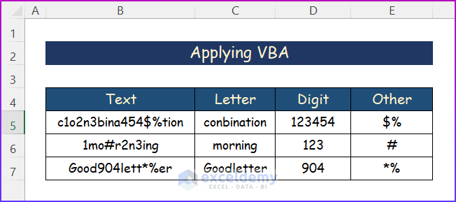 Applying VBA to Use Substring Functions in Excel