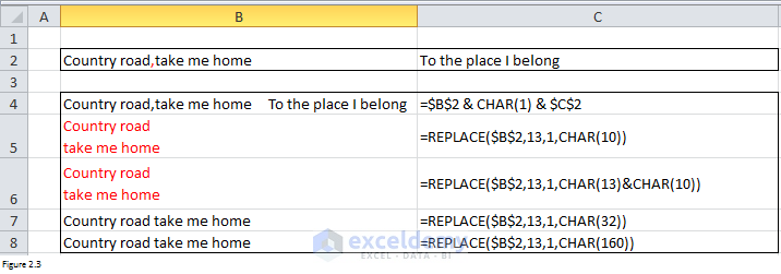 Excel Substring Functions Figure 2.3