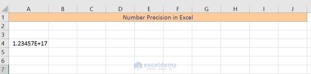 Number Precision, Excel