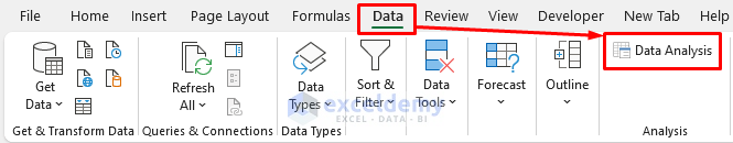 Access the Data Analysis Tool