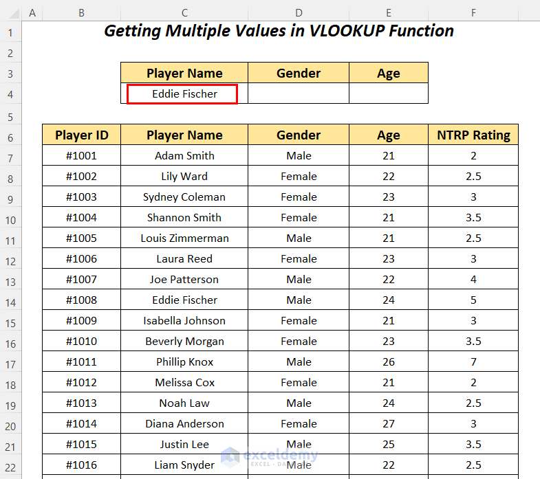 Getting Multiple Outputs in DGET vs VLOOKUP Functions in Excel