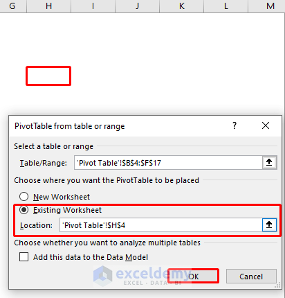 Apply Slicers to Filter Data in Pivot Table