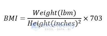 BMI formula with imperial units