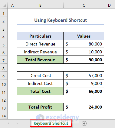 Keyboard Shortcut to Unhide Sheets in Excel