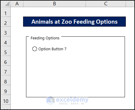 excel form controls option buttons inserted