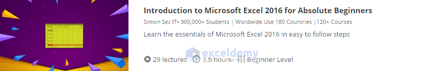 8. Introduction to Microsoft Excel 2016