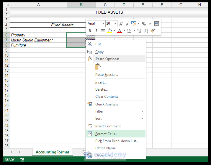Accounting number format in Excel - Image 2