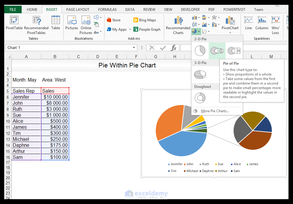 Pie Chart in Excel - Image 3