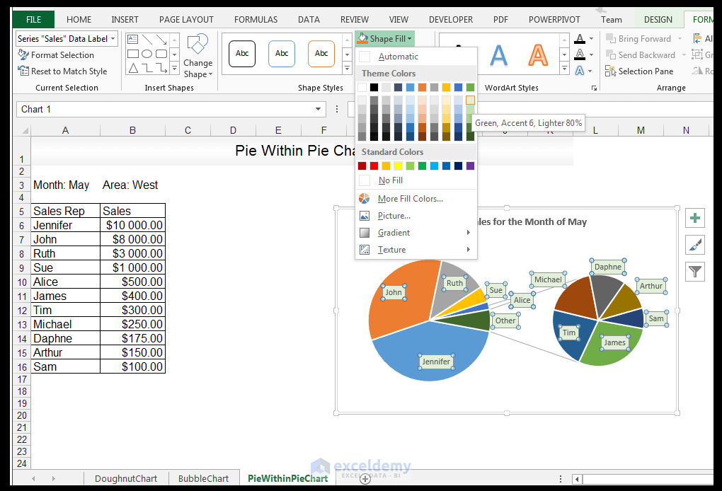 Pie Chart in Excel - Image 8