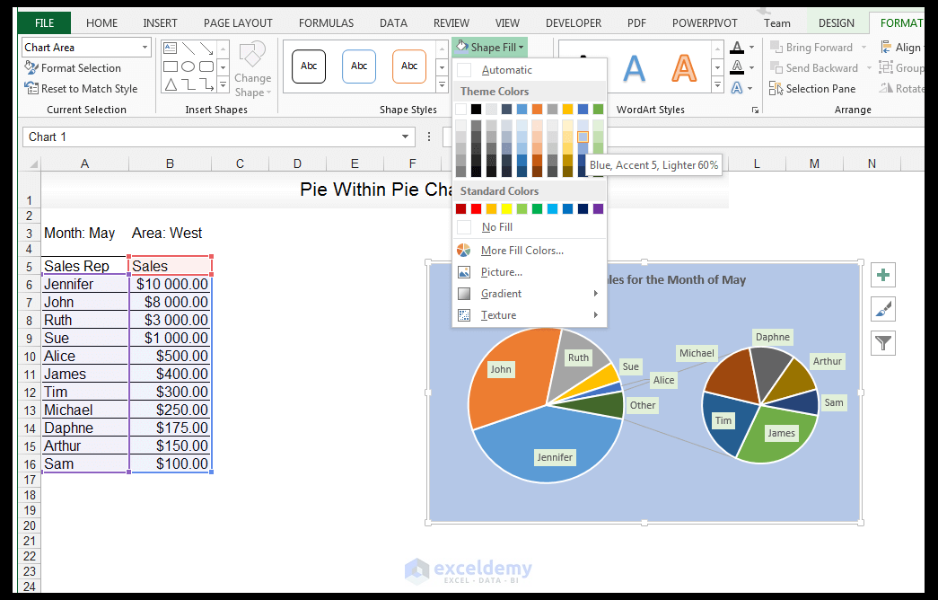 Pie Chart in Excel - Image 9