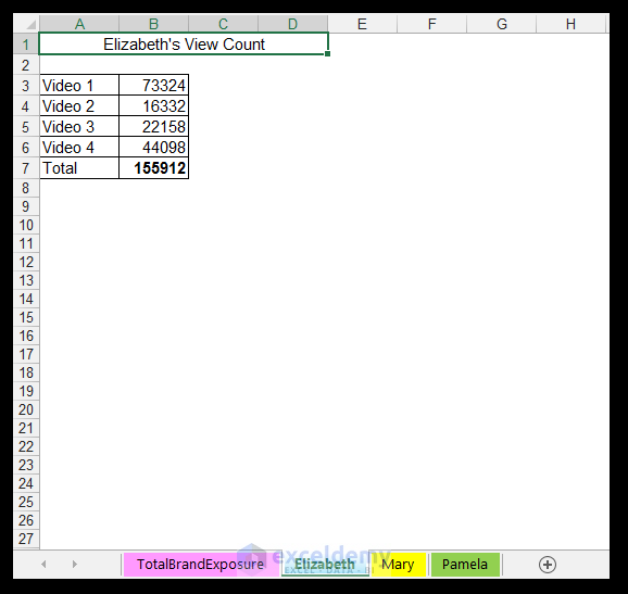 3D Referencing in Excel - Image 1