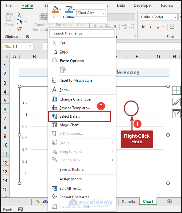 Finding Select Data Option from Context Menu