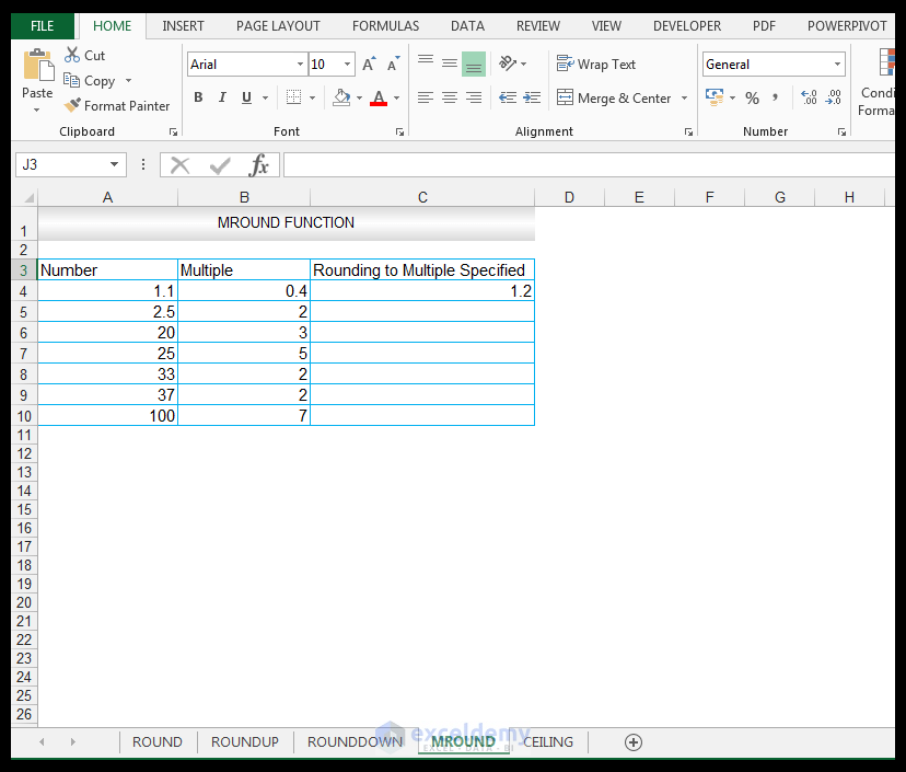 MROUND Function in Excel - Image 3