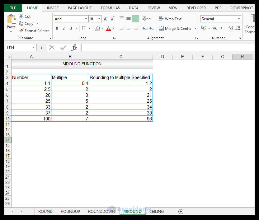 MROUND Function in Excel - Image 4