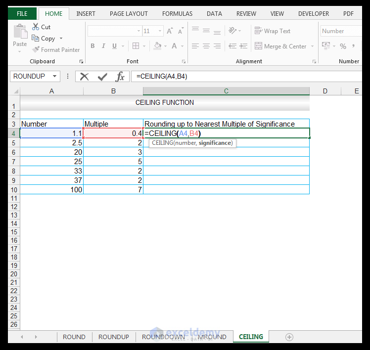 CEILING Function in Excel - Image 2