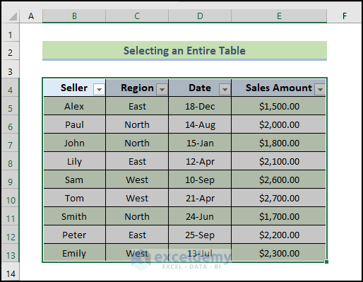 show the output to reference an entire table with VBA