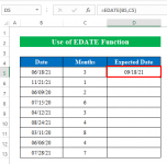 How to Use EDATE function in Excel (5 Simple Examples)