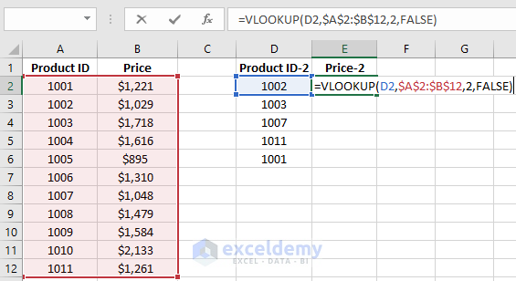 Match Two Columns in Excel and Return a Third - VLOOKUP to compare two columns