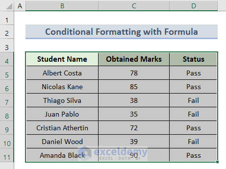Apply Conditional Formatting with Formula Based on Another Text Cell
