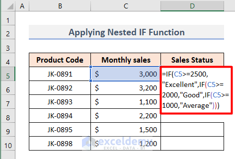 Nested IF Function with 3 Conditions