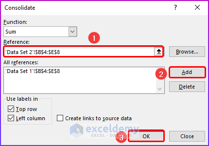Inserting Data Set from Second Workhseet for Consolidating Data from Multiple Worksheets as A Easy Way to Merge Excel Worksheets Without Copying and Pasting