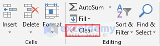 Remove Table Formatting with the "Clear Formats" Option