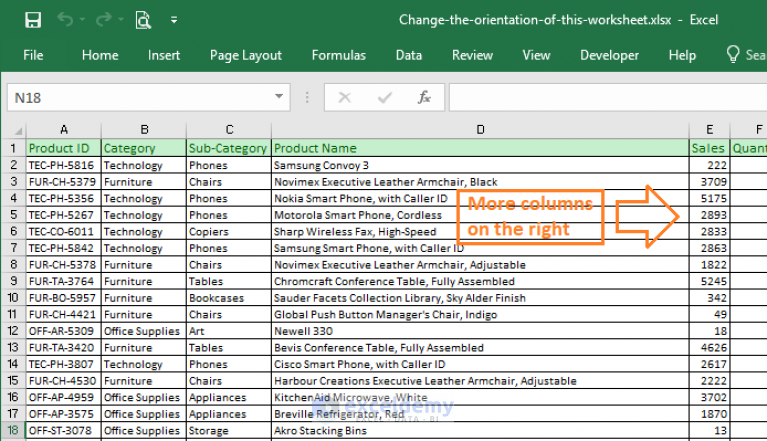 How To Change The Orientation Of A Worksheet To Landscape